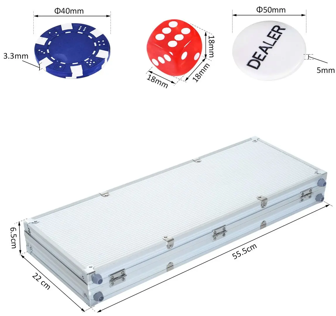 Набор для покера Homcom A70-014 (Silver)