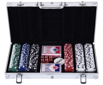 Set pentru poker Homcom A70-014V01 (Silver)