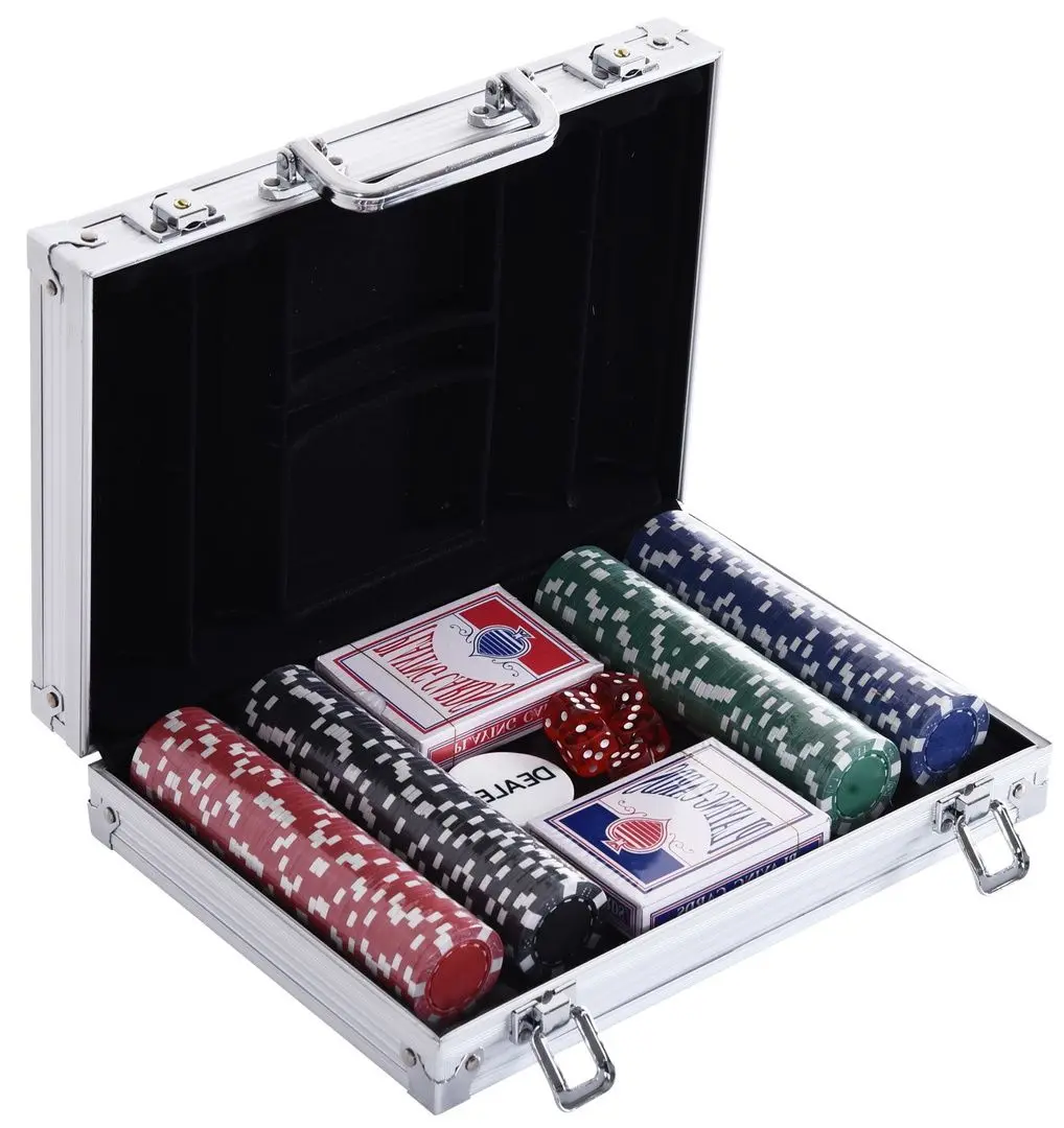 Set pentru poker Homcom A70-014V02 (Silver)