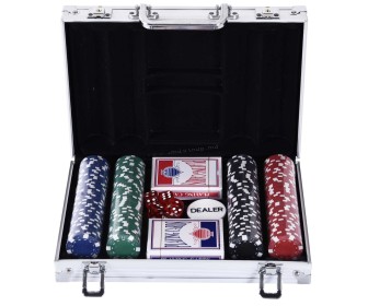 Set pentru poker Homcom A70-014V02 (Silver)