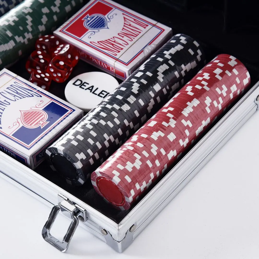 Set pentru poker Homcom A70-014V02 (Silver)