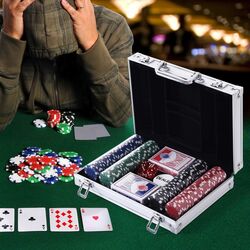 Set pentru poker Homcom A70-014V02 (Silver) Thumb