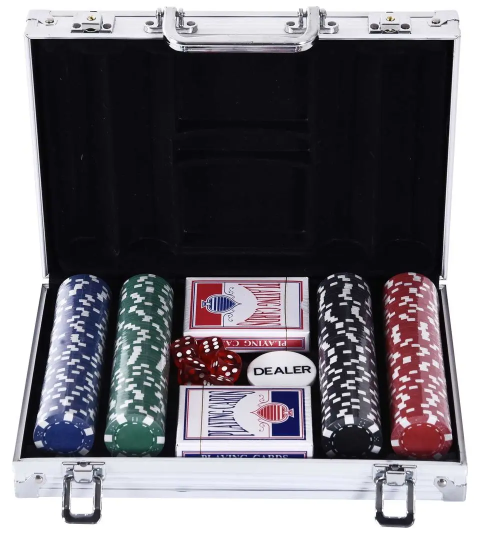 Set pentru poker Homcom A70-014V02 (Silver)