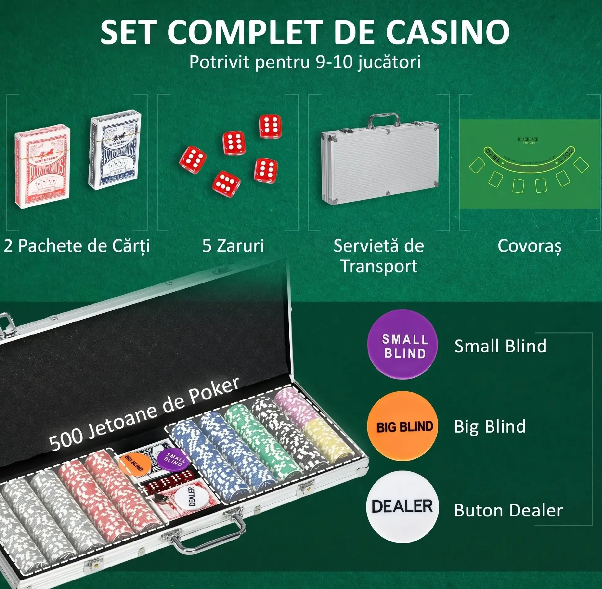 Set poker Sportnow A70-086V01SR (Silver) - 6