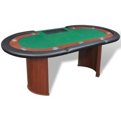 Masa pentru poker VidaXL 80133 (Green/Brown) Thumb