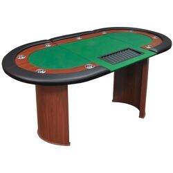 Masa pentru poker VidaXL 80133 (Green/Brown)