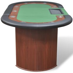 Masa pentru poker VidaXL 80133 (Green/Brown) Thumb