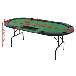 Стол для покера VidaXL 80210 (Green/Black) Thumb