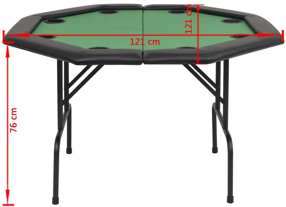 Стол для покера VidaXL 80211 (Green/Black) - 6