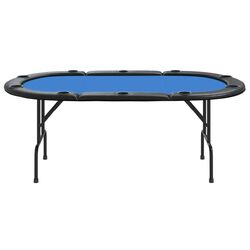 Masa pentru poker VidaXL 80403 (Blue/Black) Thumb