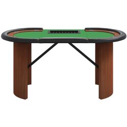 Masa pentru poker VidaXL 80406 (Green/Brown) Thumb