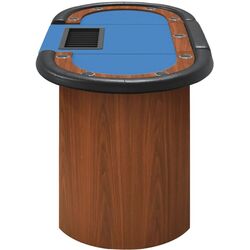 Masa pentru poker VidaXL 80407 (Blue/Brown) Thumb