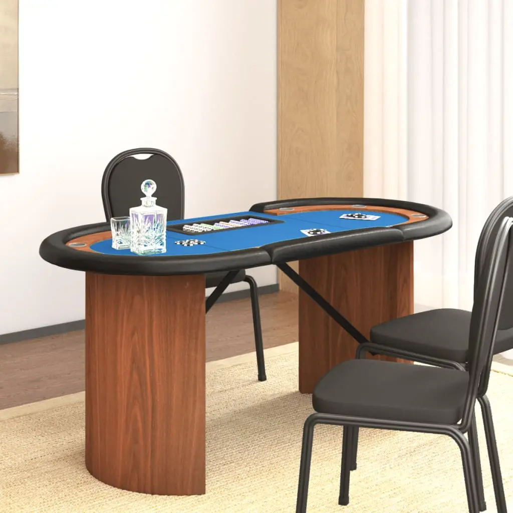 Masa pentru poker VidaXL 80407 (Blue/Brown) - 5