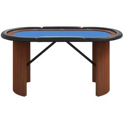 Masa pentru poker VidaXL 80409 (Blue/Brown) Thumb