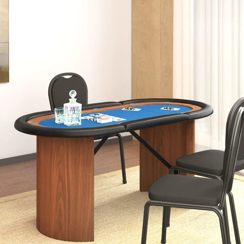 Masa pentru poker VidaXL 80409 (Blue/Brown) - 4
