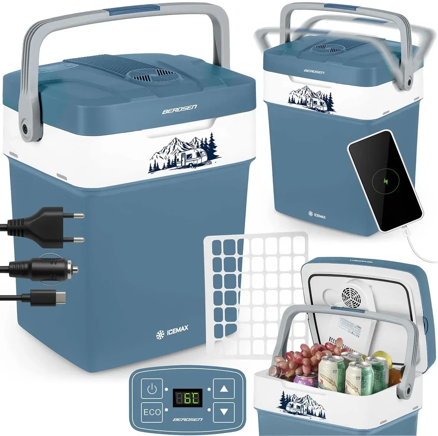 Автомобильный холодильник Berdsen Icemax 3828 (Blue/White) - 2