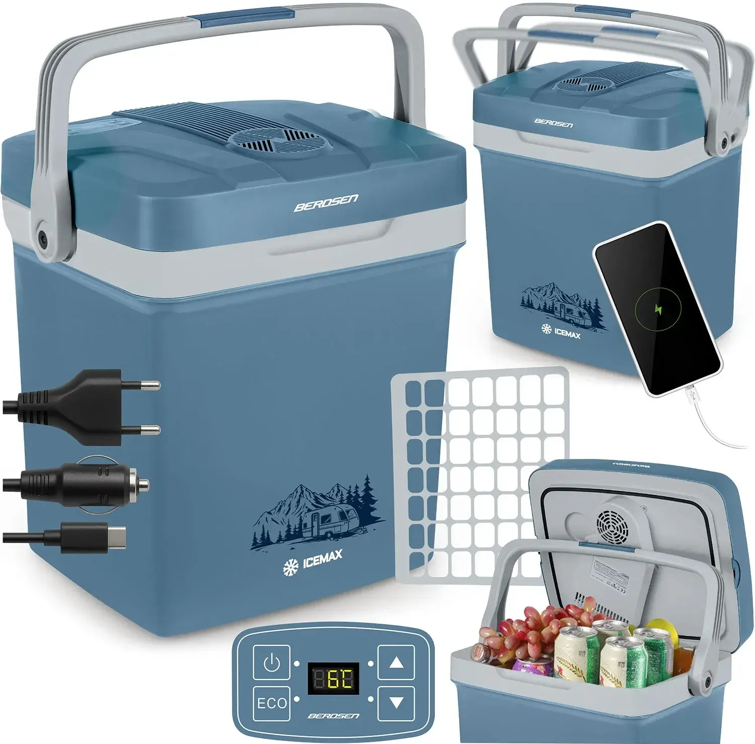 Frigider portabil Berdsen Icemax 3830 (Blue) - 3