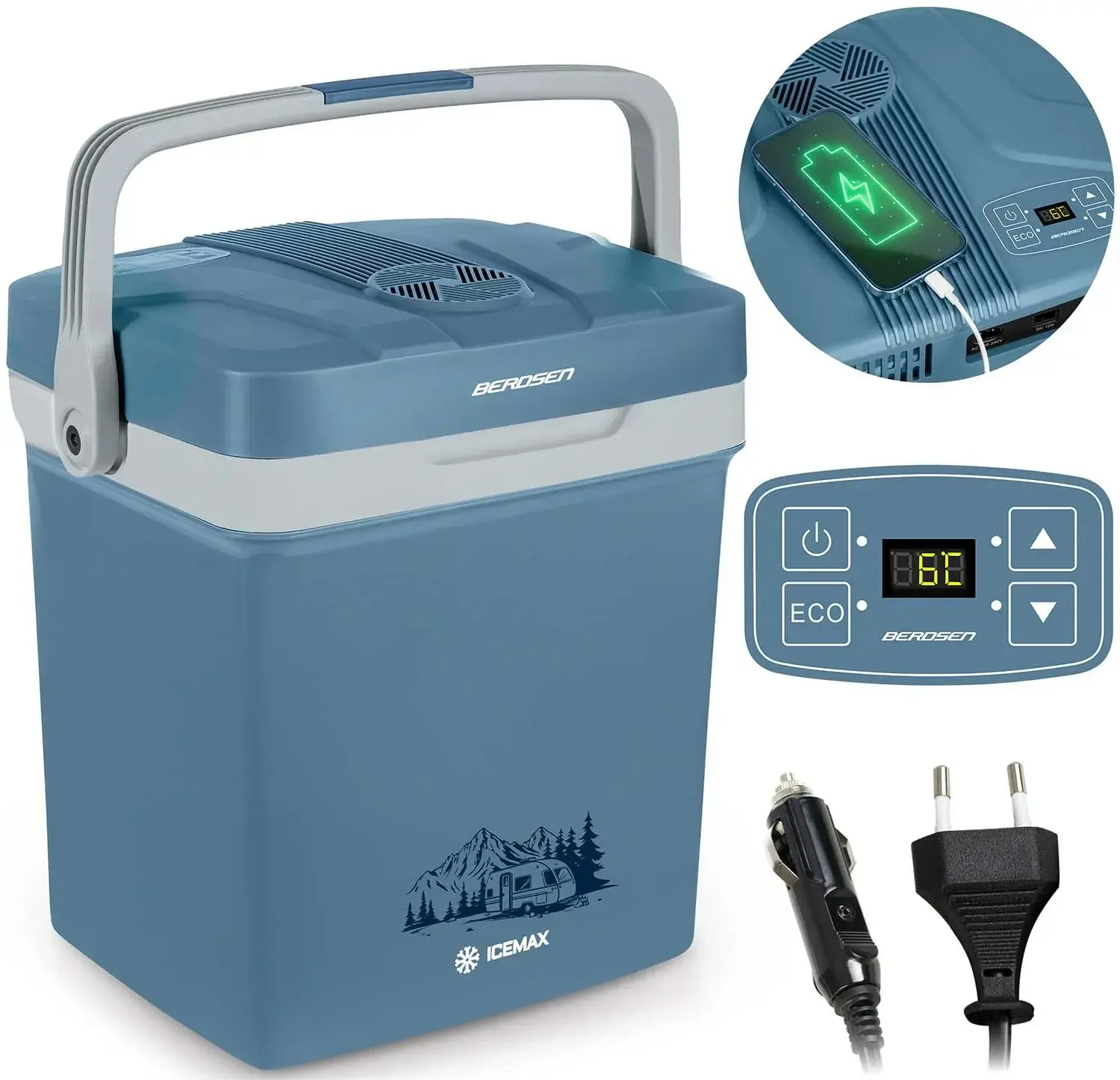 Frigider portabil Berdsen Icemax 3830 (Blue) - 4