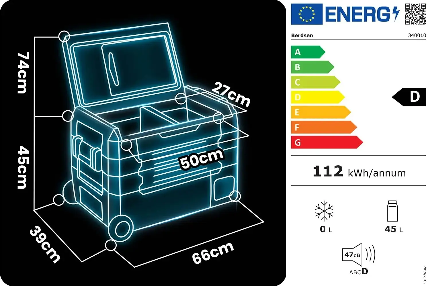 Портативный холодильник Berdsen Icemax 400 340010 (Black/White) - 15