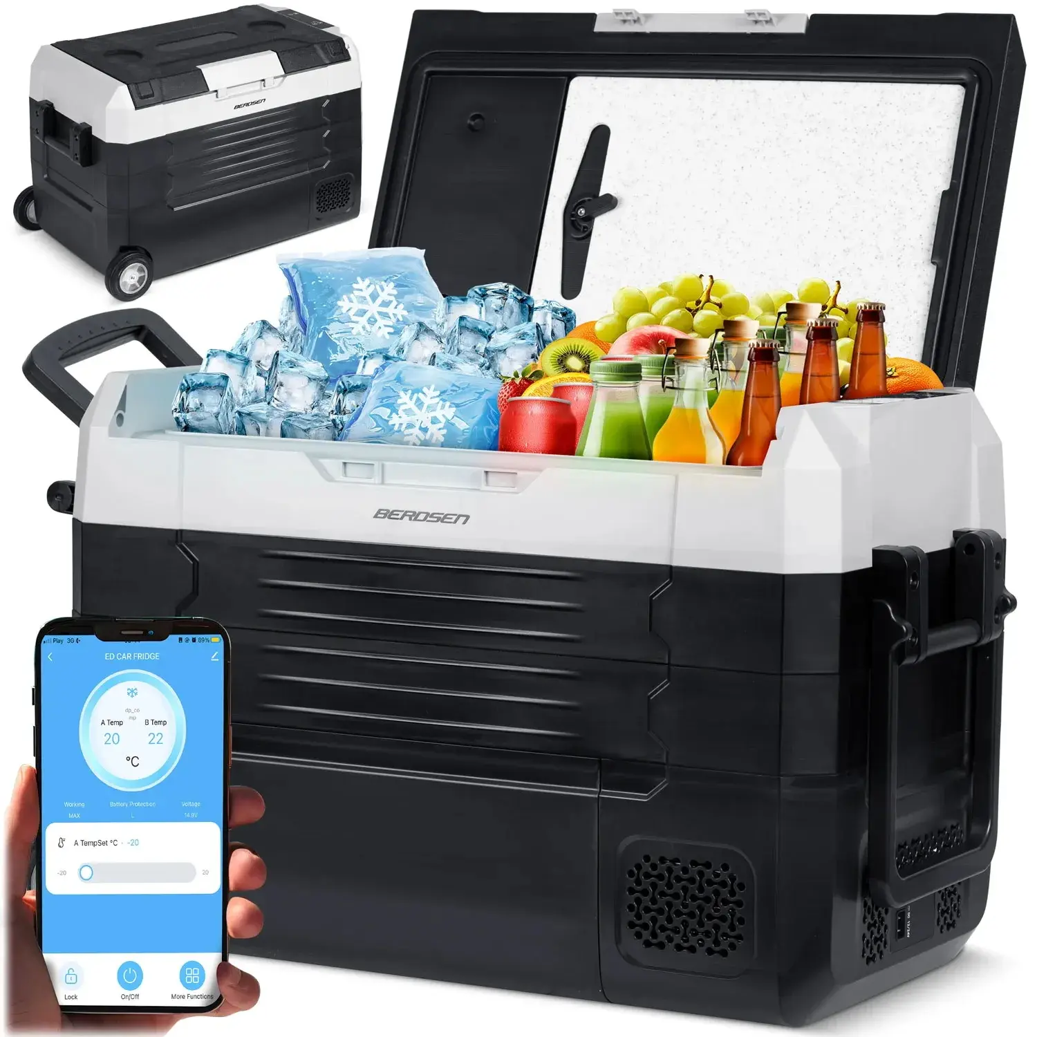 Портативный холодильник Berdsen Icemax 400 340010 (Black/White) - 17