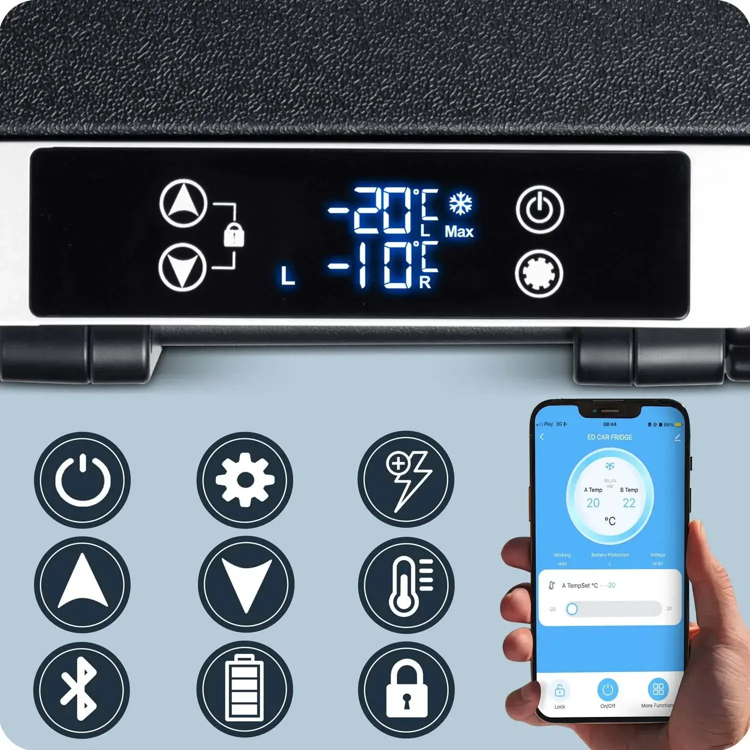 Портативный холодильник Berdsen Icemax 400 340010 (Black/White) - 3