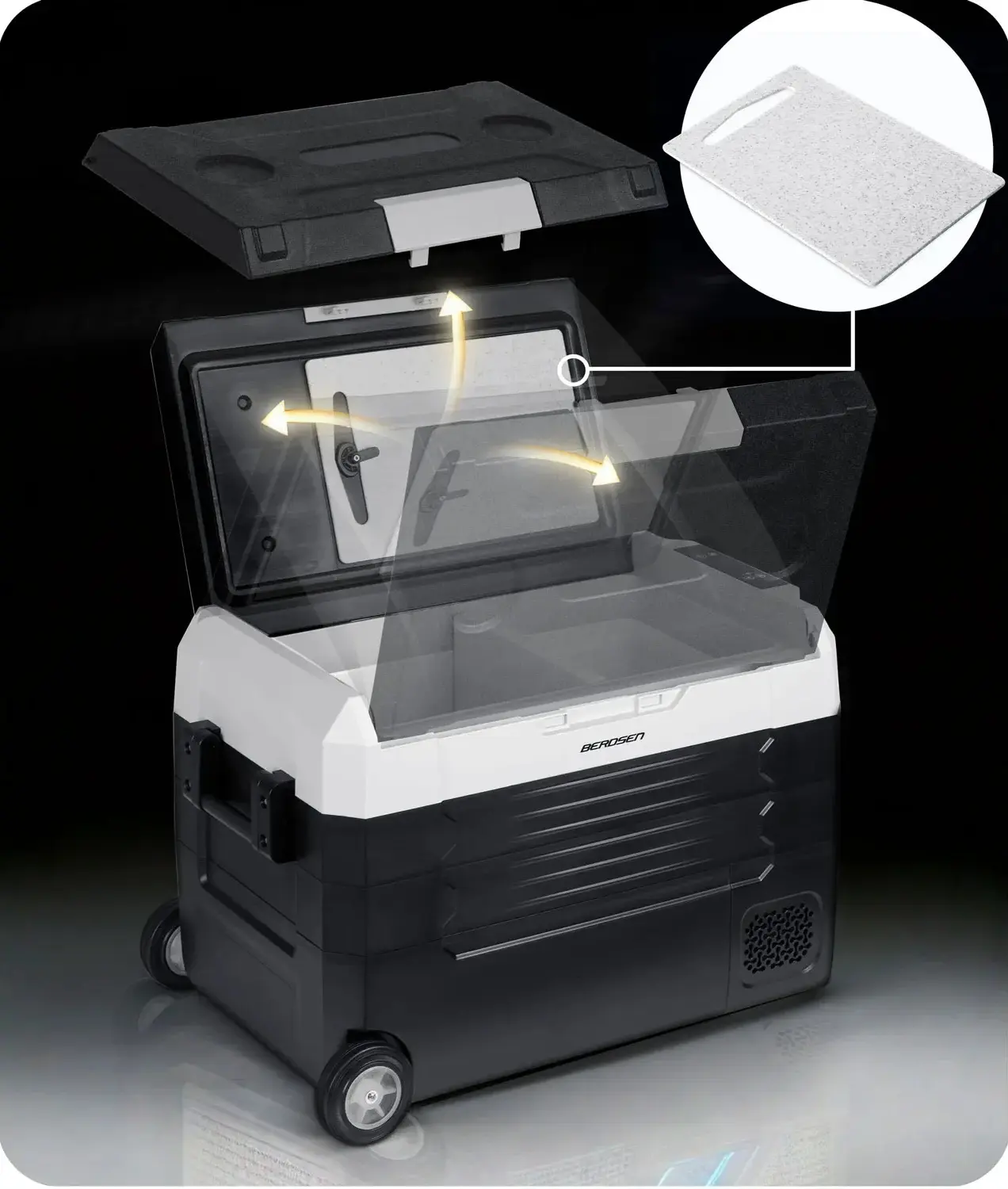 Портативный холодильник Berdsen Icemax 400 340010 (Black/White) - 9