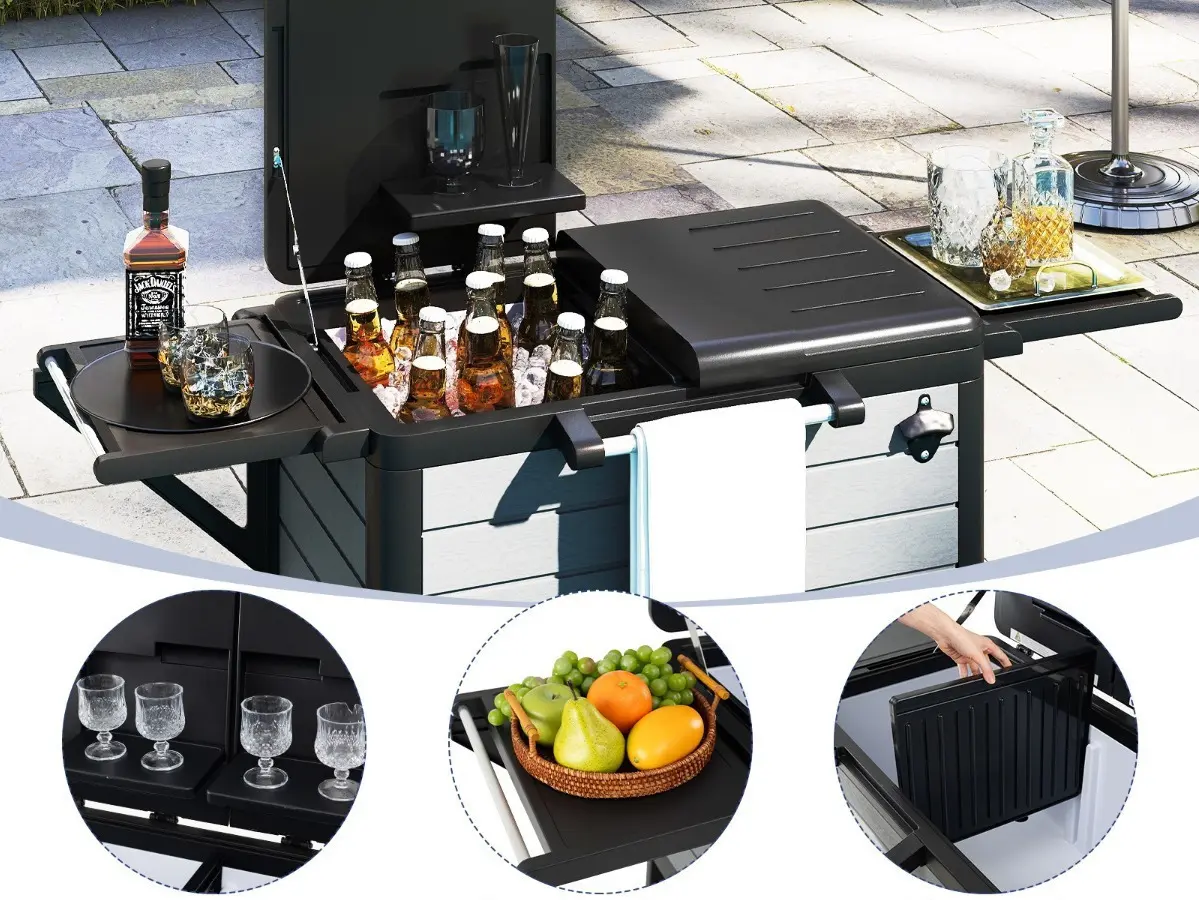 Переносная тележка-холодильник Costway NP12536 (Black/Grey) - 3