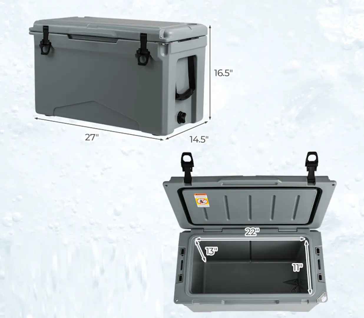 Frigider portabil Costway GP11737GR (Grey)