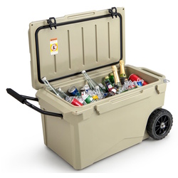 Frigider portabil Costway GP11738SA (Khaki) Thumb