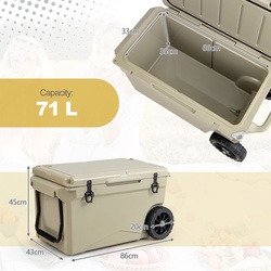 Frigider portabil Costway GP11738SA (Khaki) Thumb