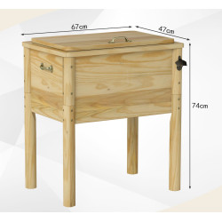 Тележка-холодильник Costway NP12567NA (Natural) Thumb