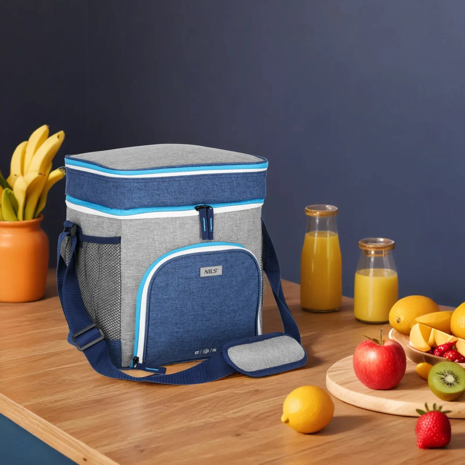 Geanta termoizolanta Nils NC2902 (Blue/Grey) - 9