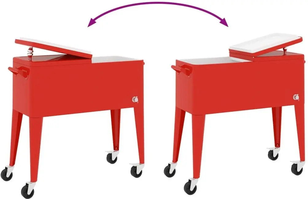 Carucior frigorific portabil VidaXL 93743 (Red)