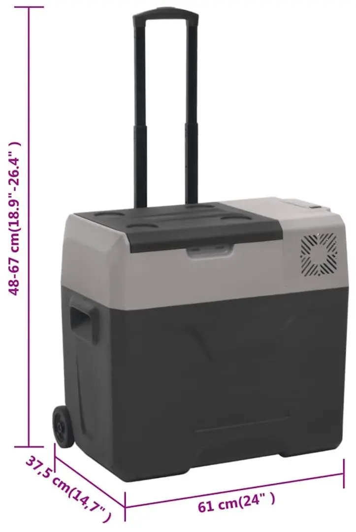 Автомобильный холодильник VidaXL 51782 (Black/Grey)