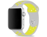 Ремешок для часов Apple Watch Strap Silica gel 42/44 (Gray/Yellow)