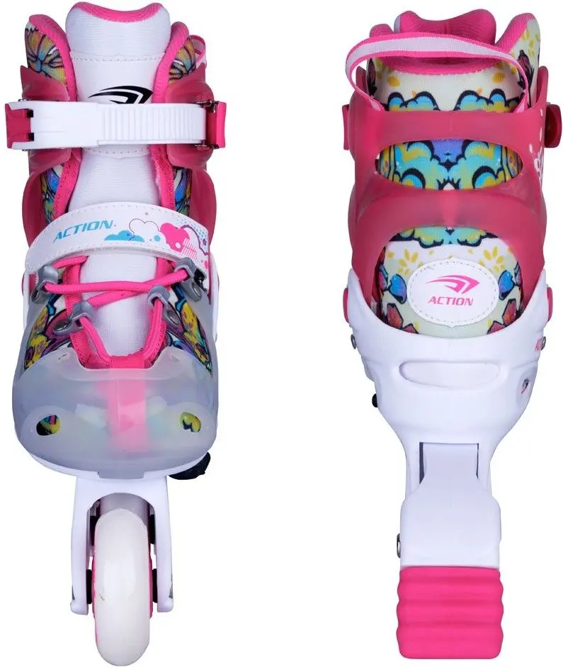 Patine cu rotile Action Doly 26-29 (Pink/White) - 2