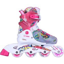 Patine cu rotile Action Doly 26-29 (Pink/White)
