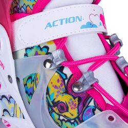 Patine cu rotile Action Doly 26-29 (Pink/White) Thumb