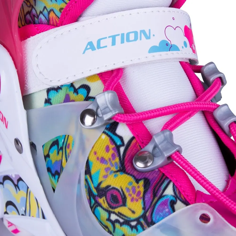 Patine cu rotile Action Doly 26-29 (Pink/White) - 5