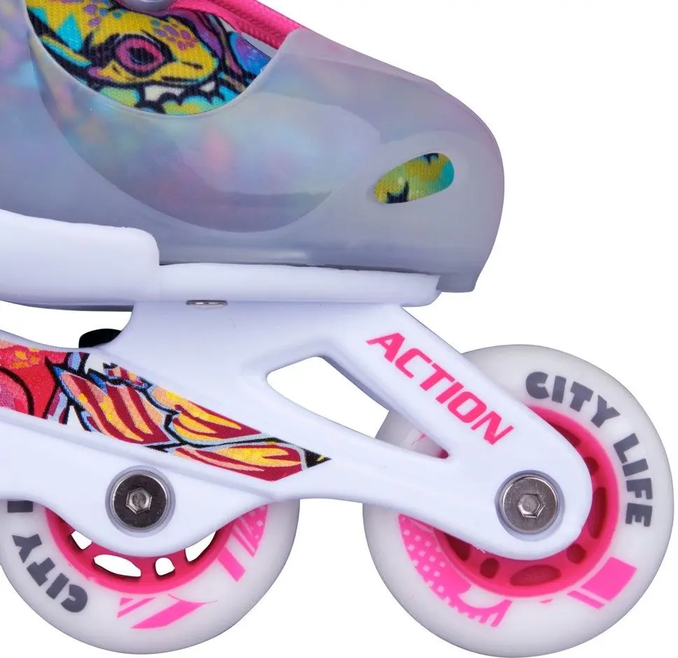 Patine cu rotile Action Doly 26-29 (Pink/White) - 6