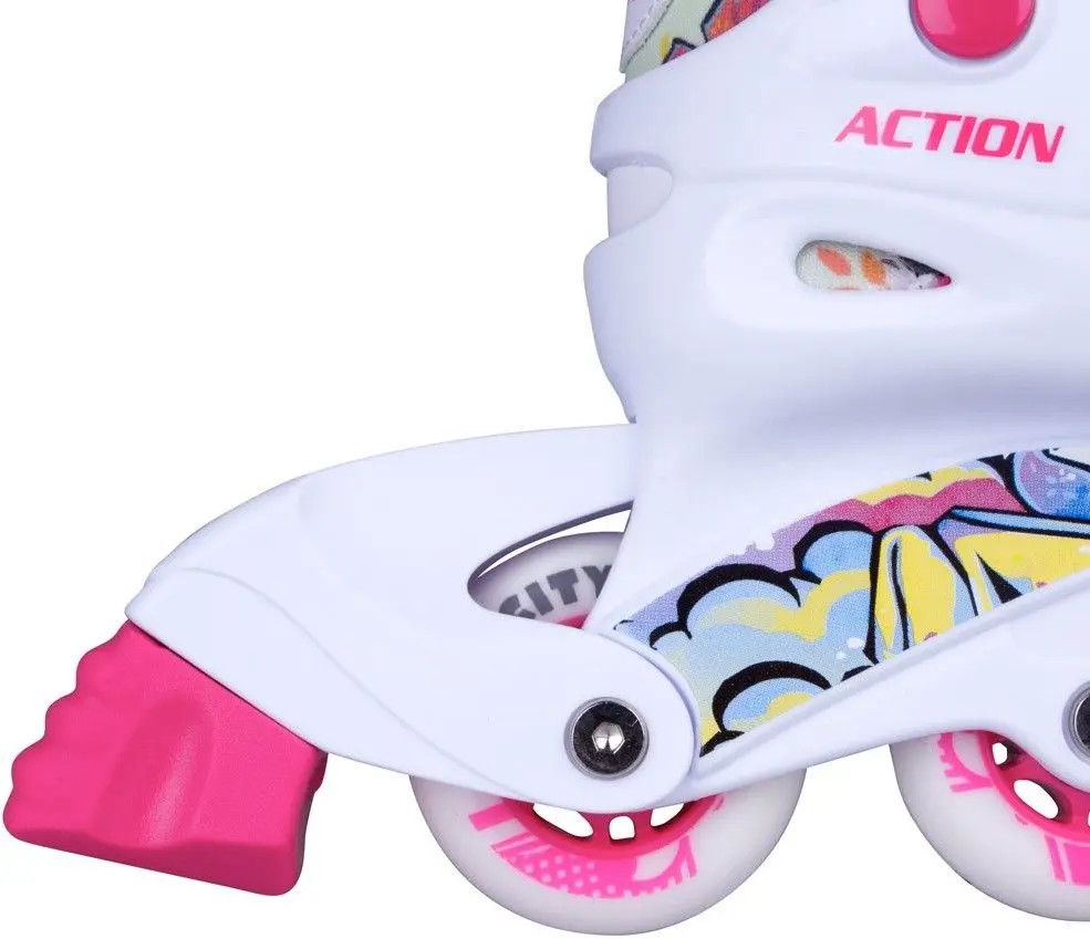 Patine cu rotile Action Doly 26-29 (Pink/White) - 7