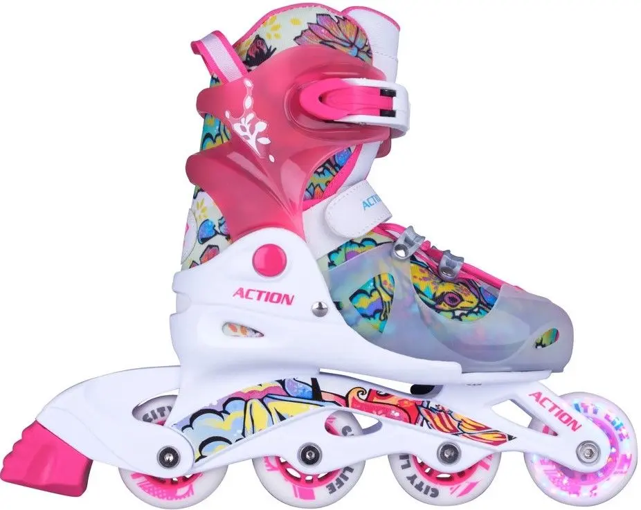 Patine cu rotile Action Doly 26-29 (Pink/White)