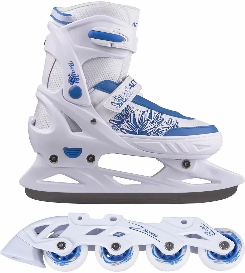 Patine cu rotile Action Frio 2in1 29-32 (White/Blue)
