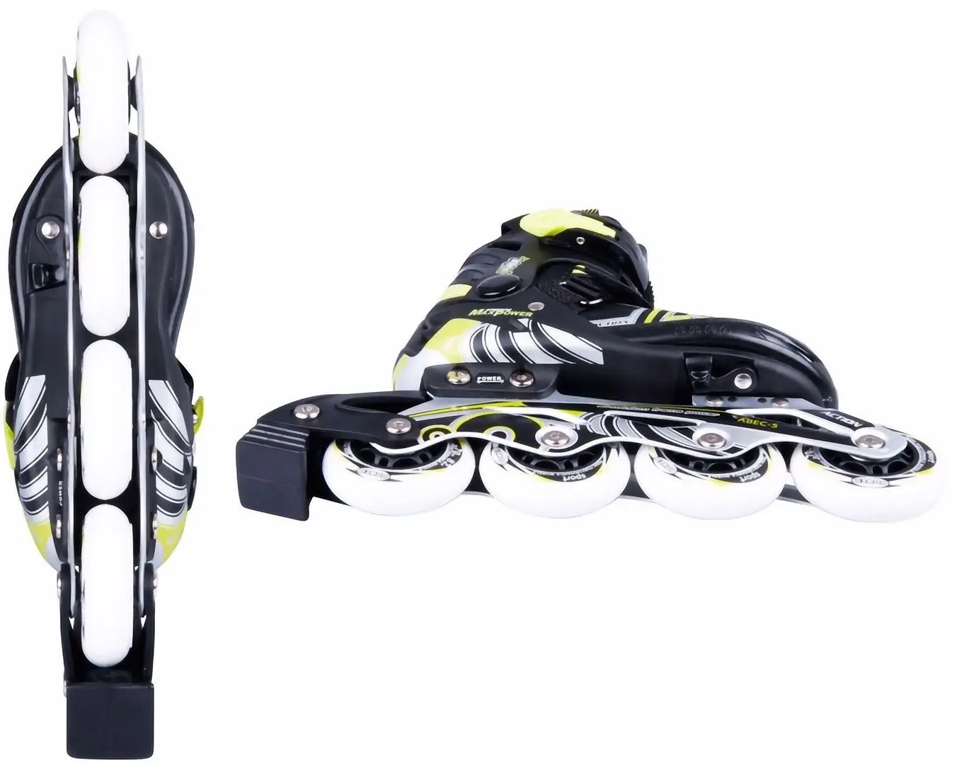 Patine cu rotile Action Olaff 2in1 31-34 (Black/Lime) - 2