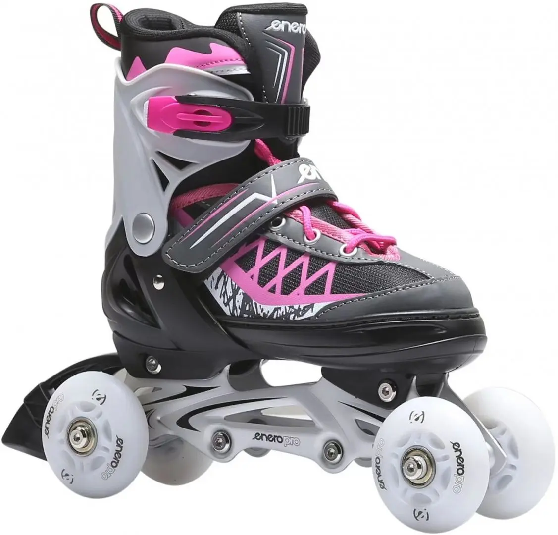 Роликовые коньки 4в1 Enero Pro 1040752 Led (Pink/Gray)
