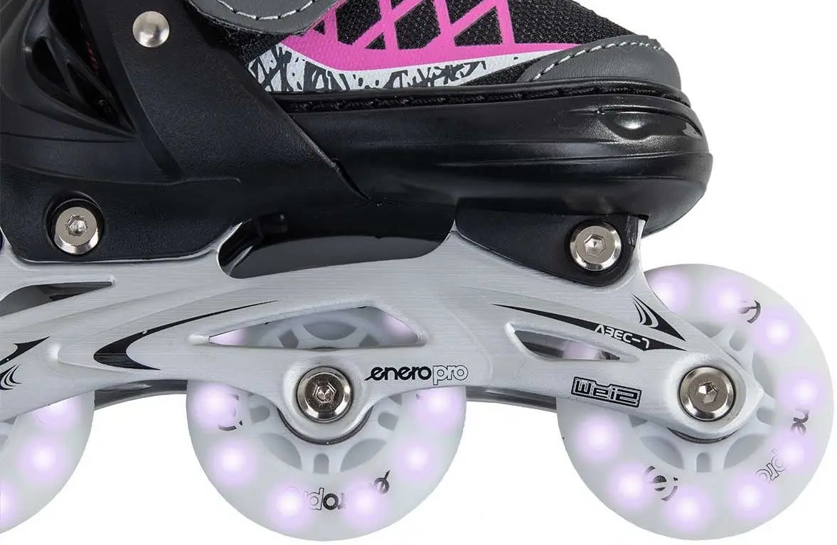 Роликовые коньки 4в1 Enero Pro 1040752 Led (Pink/Gray)