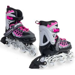 Роликовые коньки 4в1 Enero Pro 1040752 Led (Pink/Gray) Thumb
