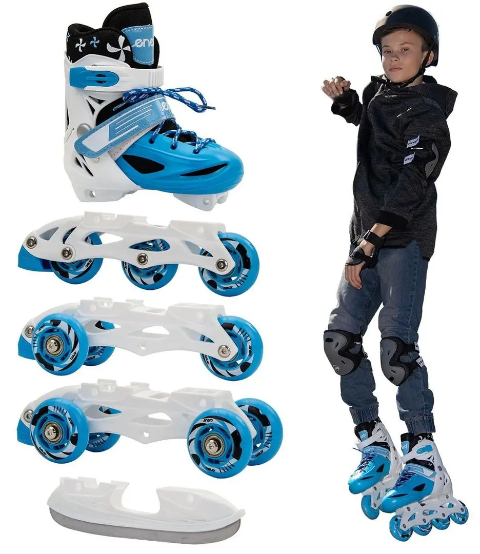 Роликовые коньки 4в1 Enero 1007205 (Blue/White) - 2