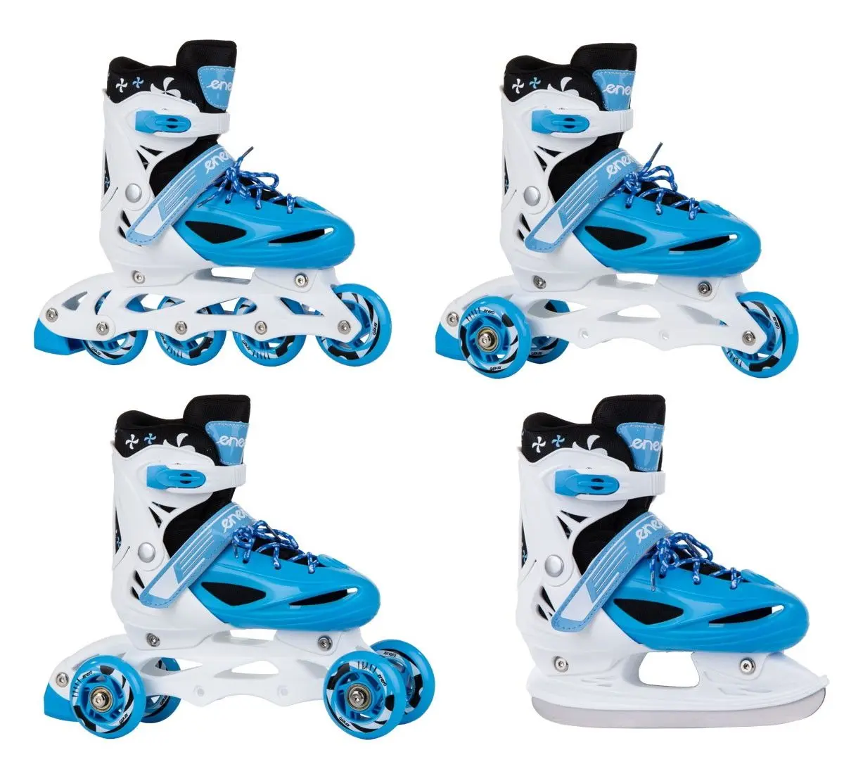 Роликовые коньки 4в1 Enero 1007212 (Blue/White) - 2