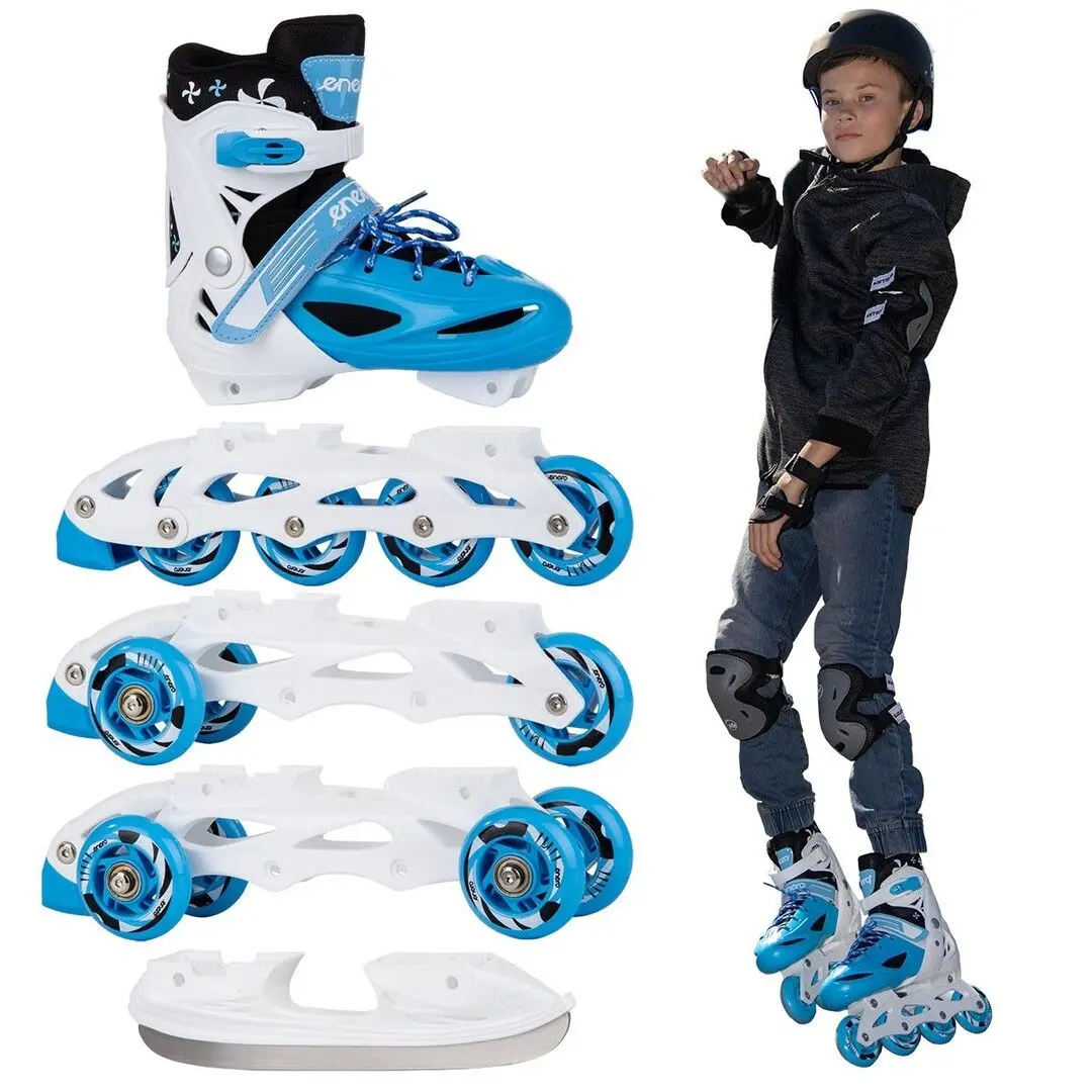 Роликовые коньки 4в1 Enero 1007212 (Blue/White) - 9